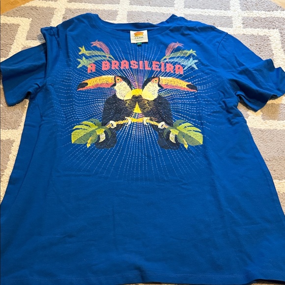 Blue Tropical  T-Shirt Farm Rio - Picture 1 of 3